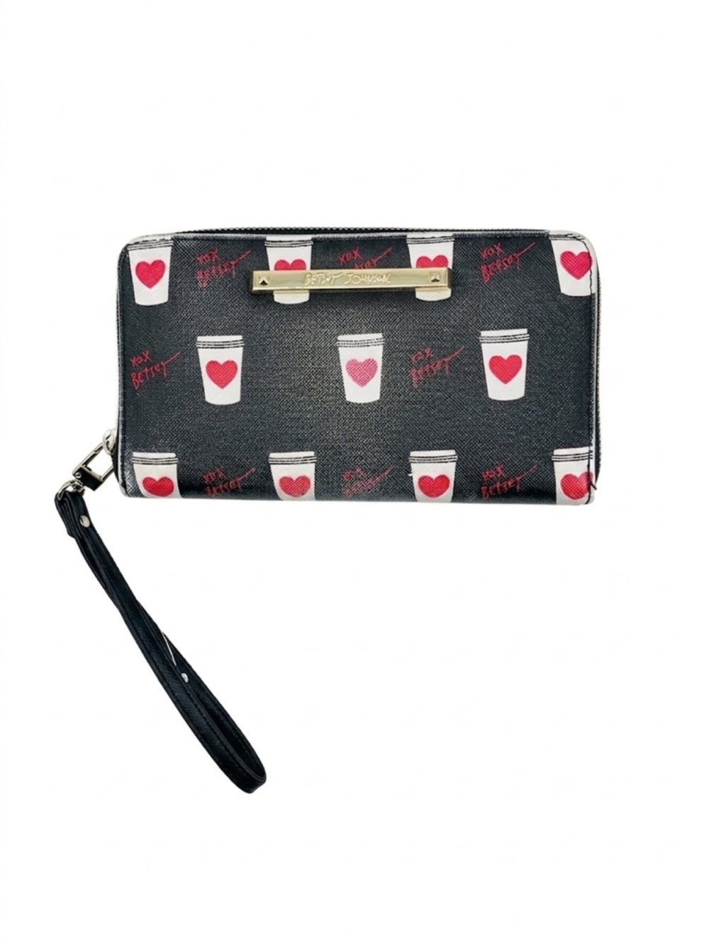 NWOT Betsey Johnson Coffee Wallet Wristlet